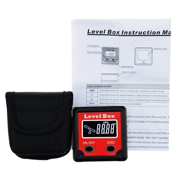 Digital Level Angle Finder Bevel Box Magnetic Base 360 (4 x 90) Inclinometer Protractor Gauge Ti