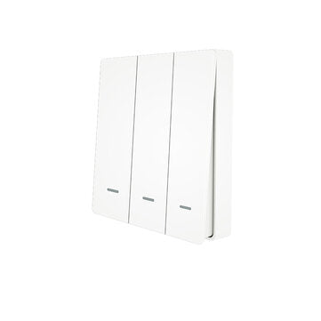 MoesHouse 3 Gang WiFi Smart Push Button Switch + 3 Gang RF433 Wall Panel Transmitter Smart Life Tuya