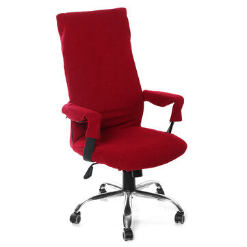 XL Size Swivel Computer Chair Cover Stretch With 2 Armrest Covers Armchair Slipcover... (COLOR: RED)