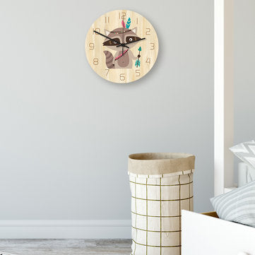 CC028 Creative Squirrel Pattern Wall Clock Mute Wall Clock Quartz Wall Clock For Home Office Decorat