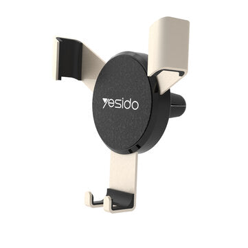 yesido Gravity Sensor Car Air Vent Phone Holder Aluminum Alloy Mount Stand for iPh... (COLOR.: GOLD)