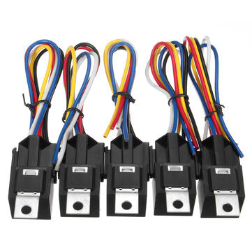 10pcs Interlocking 5 Pin Sockets 12V 40A Waterproof SPDT