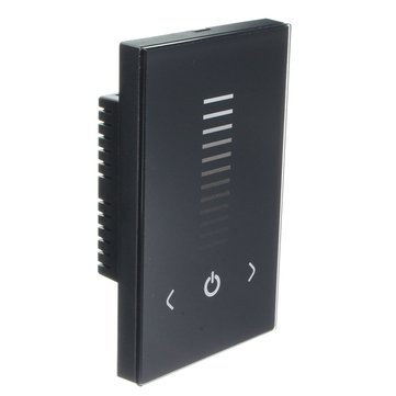 8A Touch Panel Controller Dimmer Wall Switch 12-24V For LED Strip Light Lamp (COLOR.: BLACK)
