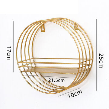 Wall Shelves Rack Metal Storage Iron Cube Shelf Hexagonal Grid Bedroom Shel... (LAYERS: SINGLELAYER)