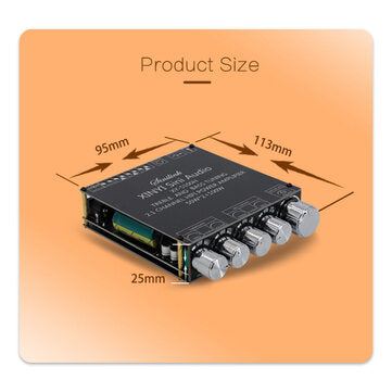 XY-S100H TPA3116D2 50Wx2+100W 2.1 Channel bluetooth Audio Power Amplifier Module High and Low Bass S