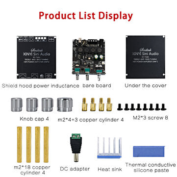 XY-T50H TPA3116D2 50W+50W bluetooth 5.0 Stereo Digital Power HIFI Amplifier Module APP Control with