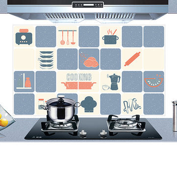 KC-WS020 45 x 75cm PVC Removable Kitchen Cookware Oil-proof Waterproof Wall Sticker Paper (STYLE: A)