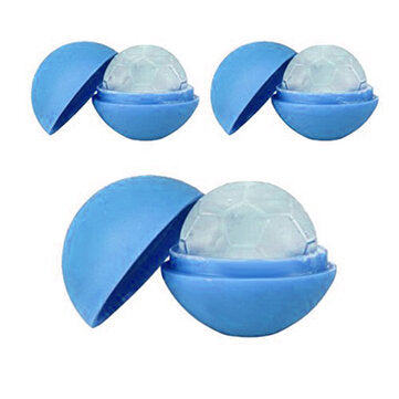 Creative Soccer Ice Cubes Tray Reusable Silicone Ice Mold Whisky Ice Ball Kitchen... (COLOR.: BLUE)