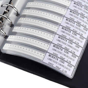 0402 SMD Resistor 0R~10M 1% 170valuesx50pcs=8500pcs + Capacitor 80valuesX50pcs=4000pcs 0.5PF~22uF Sa