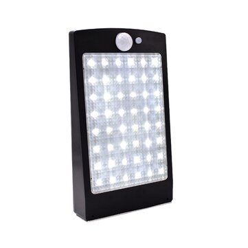 Solar Powered 2W 48LED SMD2835 3 Mode PIR Motion Se... (LIGHT COLOR: WARMWHITE | SHELL COLOR: BLACK)