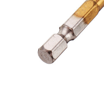 Drillpro 6-19mm Countersink Drill Bit with Automatic Center Pin Punch 5 Flutes Hex Shank Titanium Co