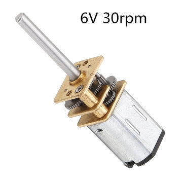 Machifit 20MM-N20 6V 30rpm/12V 100rpm DC Speed Reduction Gear Motor with Metal Gearbox (VOLTAGE: 6V)
