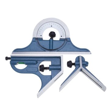 1 Set Angle Ruler Universal Bevel 180 Degree Angle Combination Square Protractor Ruler Set Stainless