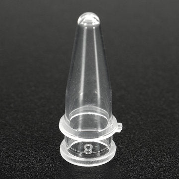 5Pcs Polypropylene PCR Tube Strip Conical Bottom 8-Tube Strip with Flat Caps 8x0.2mL