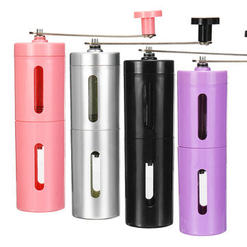Stainless Steel Portable Hand Bean Mill Professional Manual Coffee Grinder Maker (COLOR1: BLACK)