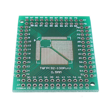 5pcs QFP TQFP LQFP FQFP 32 44 64 80 100 LQF SMD Turn To DIP Adapter PCB Board Converter Plate 0.5/0.