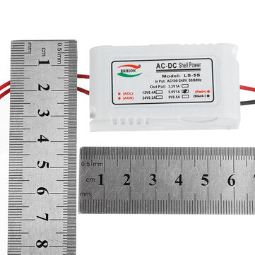 5Pcs Yushun LS-5S 5V 5W AC to DC Switching Power Supply Module Monitoring Power Supply with White Sh