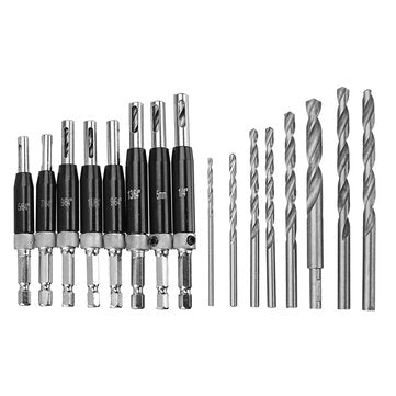 Drillpro 8pcs 16pcs Self Centering Door Hinges Drill Bit Hole Puncher Woodworking Rea... (SIZE: 16#)