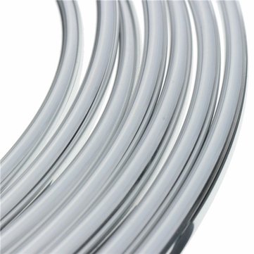 Silver Car Interior Decor Door Vent Chrome Moulding Trim Strip U Style 4M