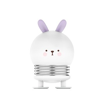 Creative LED Cartoon Spring Switch Rabbit Deer Night Light for Children Toy Press... (COLOR.: WHITE)
