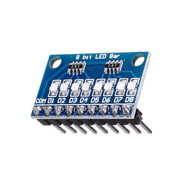 5pcs 3.3V 5V 8 Bit Blue Common Anode LED Indicator Display Module DIY Kit