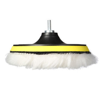 MATCC 4pcs 6 Inch Polishing Buffer Pad Polishing Bonnets Lambs Wool With M14 Drill Adapter