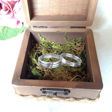 Rustic Wedding Personalized Ring Bearer Box Loving Wedding Gift