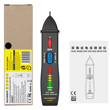 MAXRIENY AVD07 Voltage Detector Intelligent Voltage Tester Pen with Fashlight Function Auto and Manu