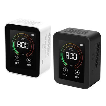 Air Quality Monitor 400-5000 PPM Co2 Gas Analyzer PPM Sensor Air Quality Monitor ... (COLOR.: WHITE)