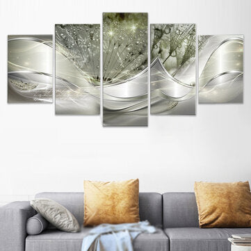 5pcs Hanging Painting Light Green Canvas Wall Art Print Painting home decor abstract Wall Art Pictur