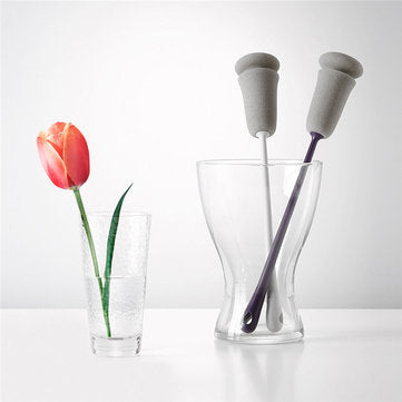 KIS SKISS FISH 3PCS Sponge Cup Brush Long Handle Replaceable Kitchen Cleaning Brushes
