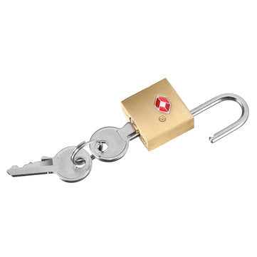 LK-31 TSA Approved Padlock Travel Security Luggage Solid Brass Key Door Lock
