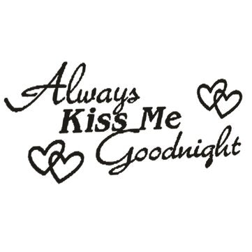 Waterproof Wall Sticker Always Kiss Me Vinyl Removable Wall Decorative Paper for Home Office DIY Wal