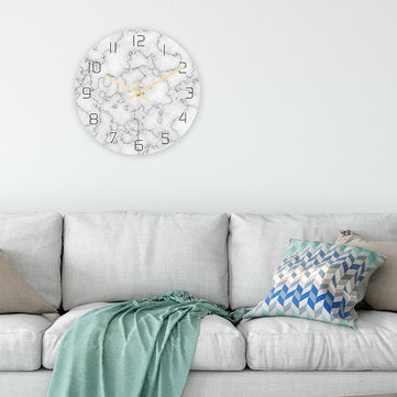 CC014 Creative Marble Pattern Wall Clock Mute Wall Clock Quartz Wall Clock For Home Office Decoratio