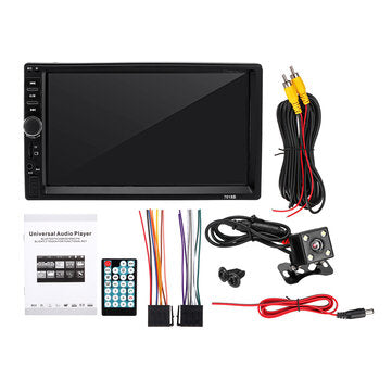 7018B 7 Inch Double Din Car MP5 Player IPS Full View Touch Screen Stereo FM Radio bluetooth with Bac