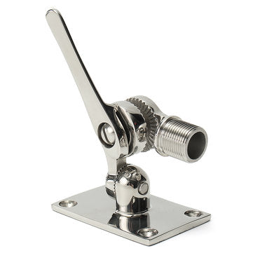 Boat 316 Stainless Steel Marine VHF Antenna Dual Axis Adjustable Base Mount