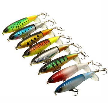 8Pcs Fishing Lure Plastics Fly Bait 3D Fish Eye Flat Rings Artificial Bait Fishing Flies (SIZE.: L)