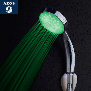 AZOS Handheld 7 Color LED Changing Romantic Light Water Bath Home Bathroom Shower Head Glow G1/2 Inc