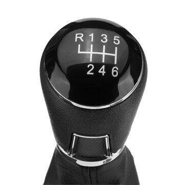 5/6 Speed Gear Shift Knob with Gaiter Boot For VW Touran 03-10 Caddy MK2 04-09 (SPEED: 6SPEED)