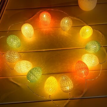 1.8M 10 LED Cotton Easter Egg String Lights LED Fairy Lights for Festival Chr... (COLOR.: WARMWHITE)