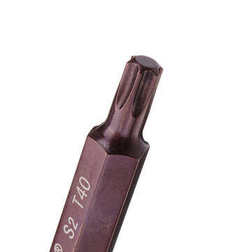 Broppe 7pcs T20-55 75mm Magnetic Torx Screwdriver Bit 10mm Hex Shank for Impact Screwdriver