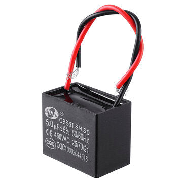 CBB61 5UF Starting Capacitance 450V AC Fan Capacitor CBB Motor Run Capacitor