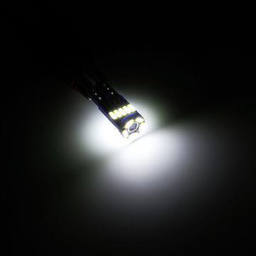 AUDEW 10Pcs 4014 SMD T10 W5W LED Side Wedge Marker Lights CANBUS Error Free 12V 6712K White