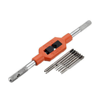 Drillpro M1-8 Adjustable Tap Spanner with 7pcs M1.1-M2.5 Mini Screw Hand Tap Set
