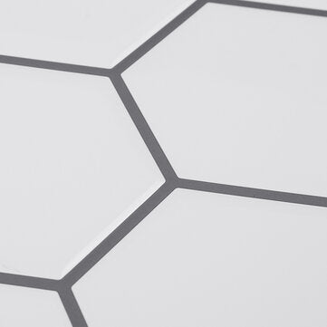 Morcart 3D Hexagon Wall Sticker Bath Kitchen Decals Art Sticker Poster Decor 12``x12``