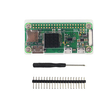 Catda Raspberry Pi Zero Acrylic Case Shell + Heat Sink + Screwdriver + 40P Double Row Pin Kit
