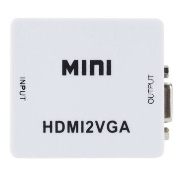 HD 1080P HDMI to VGA MINI Converter HDMI2VGA Video Adapter Box for Xbox360 PC DVD... (COLOR.: WHITE)
