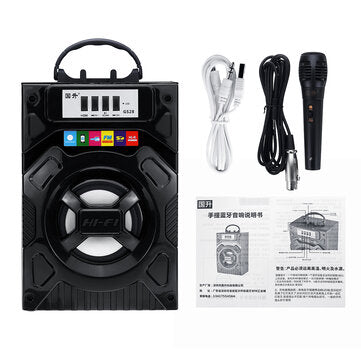 Portable bluetooth Subwoofer Speaker Outdoor Wooden Box U Disk Square... (MODEL: A | COLOR.: BLACK1)