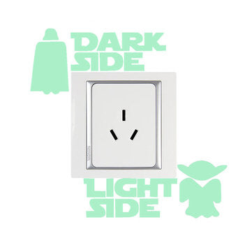 Miico Creative Movie Roles Sumurai Light Luminous Stickers PVC Removable Home Room Decorative Wall S
