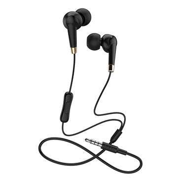 HOCO M39 Professional Wired In-ear Earphone HiFi Stereo Music Headset With Mic fo... (COLOR.: BLACK)